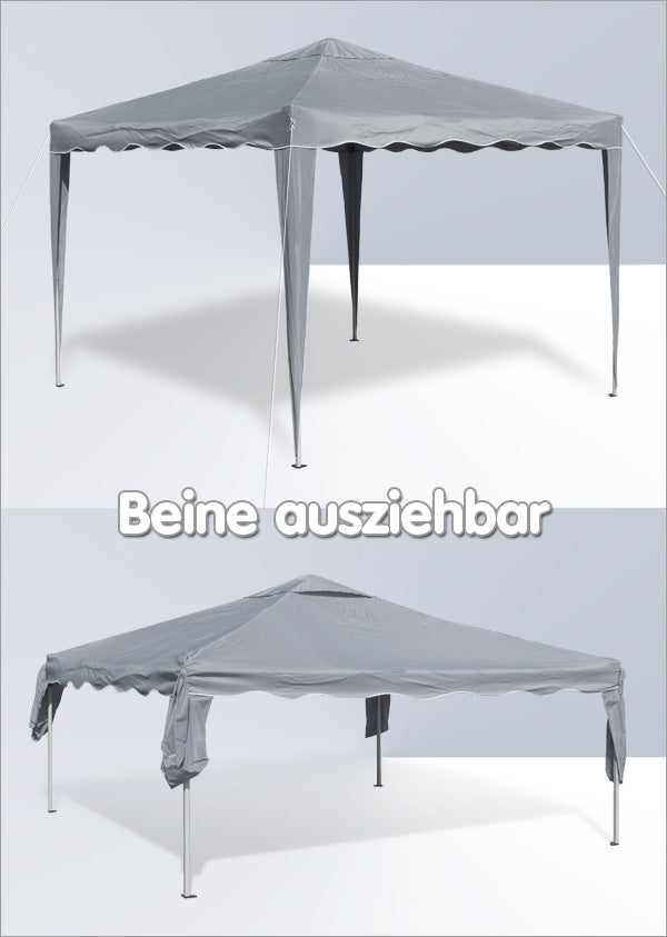 Alu/Metall Faltpavillon 3x3 Meter Grau