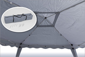 Alu/Metall Faltpavillon 3x3 Meter Grau