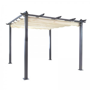 Pergola Freiburg, ecru mit Sonnendach
