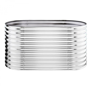 Dema - Hochbeet Pflanzbeet Gemüsebeet Pflanzkübel Pflanzkasten Cornwall Silber oval