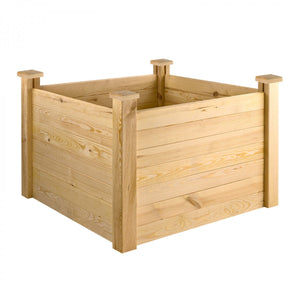 Dema - Holz Hochbeet Pflanzbeet Blumenbeet Pflanzenbeet Gartenbeet Kiefer 104x104x77 cm
