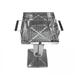Säulengrill im Edelstahl Design ""Mérida