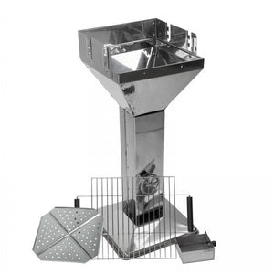 Säulengrill im Edelstahl Design ""Mérida
