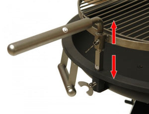 Barbecue rond à 3 pieds, 55 cm, en acier inoxydable