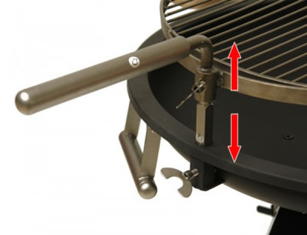 Barbecue rond à 3 pieds, 55 cm, en acier inoxydable