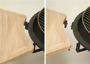 Barbecue rond à 3 pieds, 55 cm, en acier inoxydable