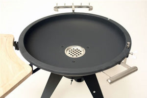 Barbecue rond à 3 pieds, 55 cm, en acier inoxydable
