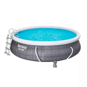 Dema - Garten Pool-Set komplett Swimmingpool rund 457x107 cm