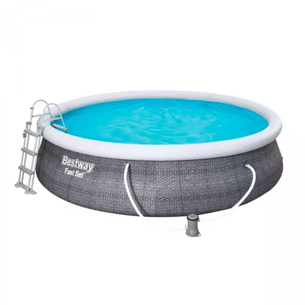 Dema - Garten Pool-Set komplett Swimmingpool rund 457x107 cm