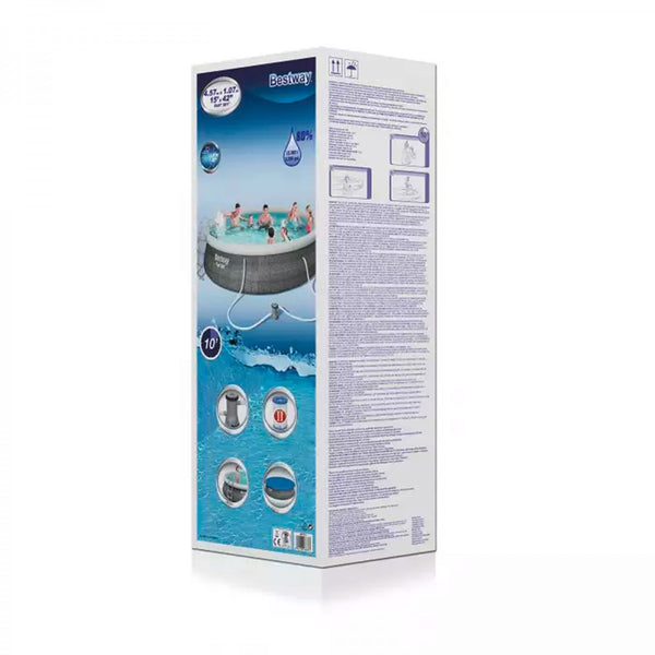 Dema - Garten Pool-Set komplett Swimmingpool rund 457x107 cm