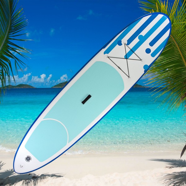 SUP Stand Up Paddle Board 305x71 cm Surfboard blau aufblasbar + Paddel + Zubehör