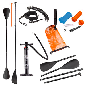 Dema - SUP Stand Up Paddle Board 320x84 cm Surfboard weiß aufblasbar + Paddel + Zubehör