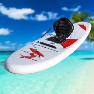 Dema - SUP Stand Up Paddle Board 320x84 cm Surfboard weiß aufblasbar + Paddel + Zubehör