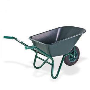 Dema - Schubkarre Gartenschubkarre Gartenkarre mit Kunststoffwanne grün 85 L Liter