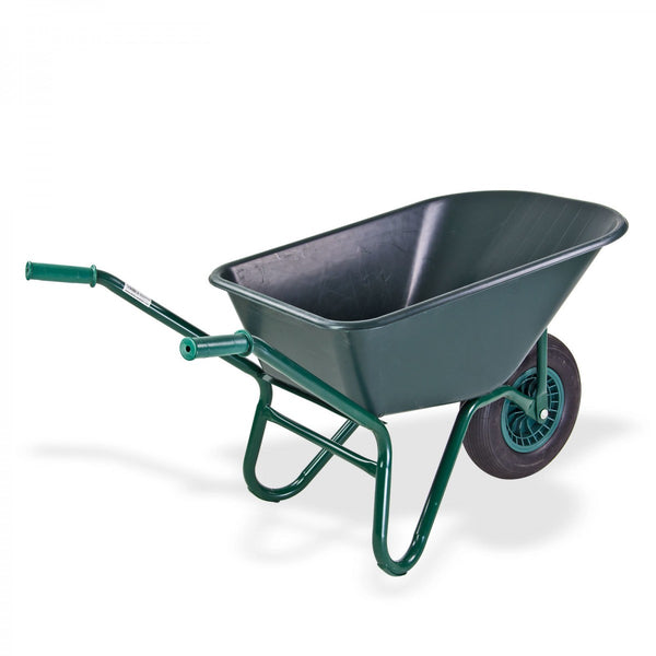 Dema - Schubkarre Gartenschubkarre Gartenkarre mit Kunststoffwanne grün 85 L Liter