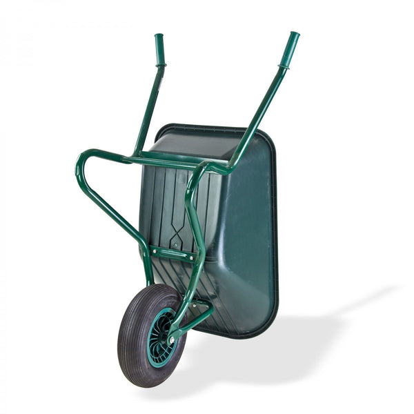Dema - Schubkarre Gartenschubkarre Gartenkarre mit Kunststoffwanne grün 85 L Liter