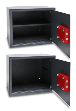Cassaforte a muro/da mobile con chiave, 63 litri, 46x38x36 cm