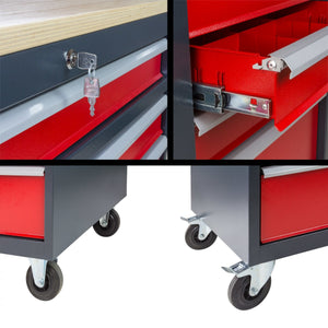 Dema - Mobile Werkbank Daniel mit 9 Schubladen
