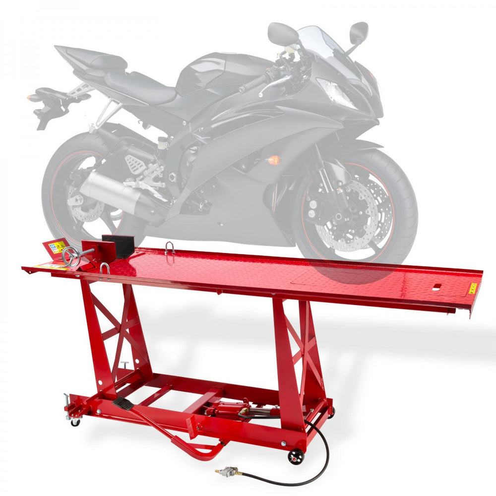 Dema - Motorrad Montagerampe Motorradhebebühne Hebebühne Bühne 450 kg pneumatisch