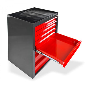 Dema - Schubladenschrank ''Fernando Maxi'' 8 Schubladen Anthrazit/Rot