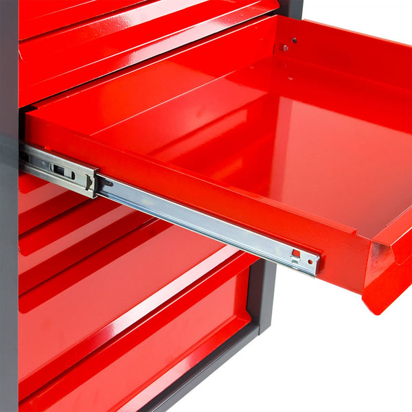 Dema - Schubladenschrank ''Fernando Maxi'' 8 Schubladen Anthrazit/Rot
