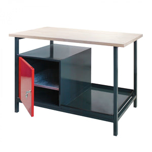 Dema - Werkbank Werktisch Aerbeitstisch Werkstatt Tisch Eko 1T rot anthrazit 120x60 cm