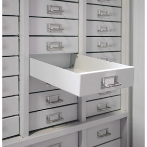 Dema - Stahl Schubladenschrank Büroschrank Schrank 80x41x179 cm mit 60 Schubladen grau