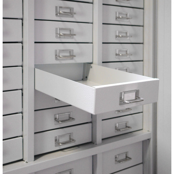 Dema - Stahl Schubladenschrank Büroschrank Schrank 80x41x179 cm mit 60 Schubladen grau