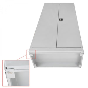 Dema - Stahl Schubladenschrank Büroschrank Schrank 80x41x179 cm mit 60 Schubladen grau