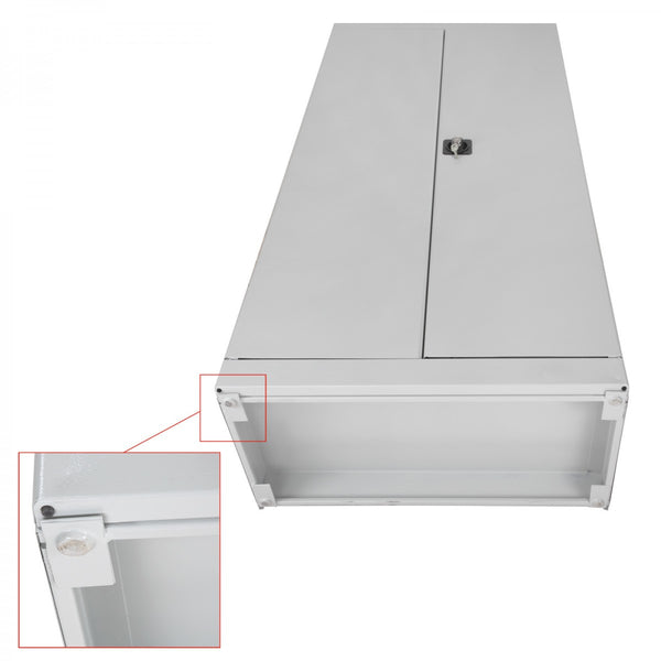 Dema - Stahl Schubladenschrank Büroschrank Schrank 80x41x179 cm mit 60 Schubladen grau