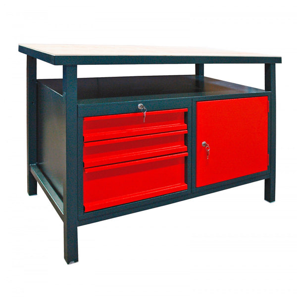 Dema - Profi-Werkbank m. 3 Schubl.1 Türe anthrazit
