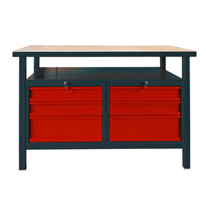 Dema - Profi-Werkbank m. 6 Schubladen anthrazit