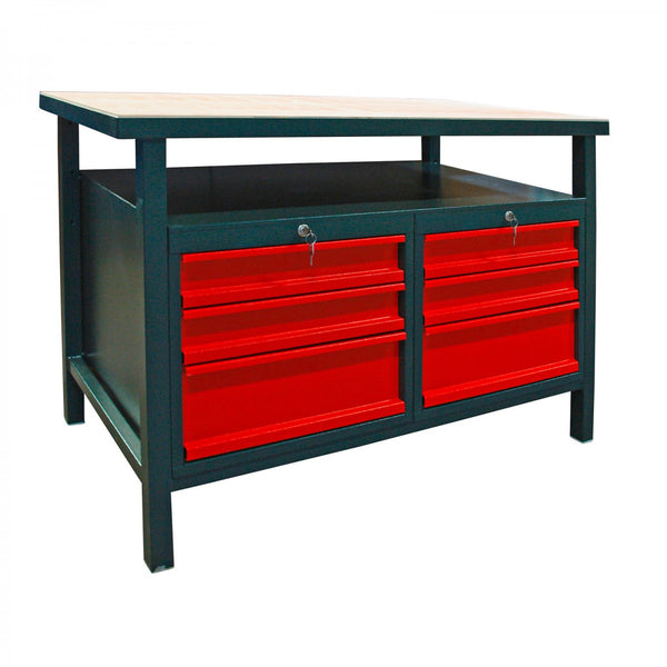 Dema - Profi-Werkbank m. 6 Schubladen anthrazit