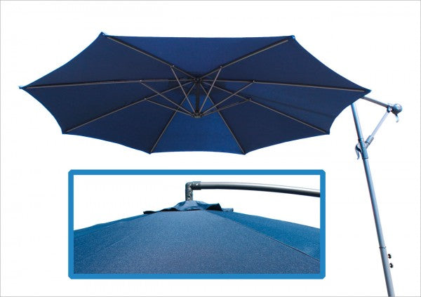 Alu-Ampelschirm - Ø 3m Blau