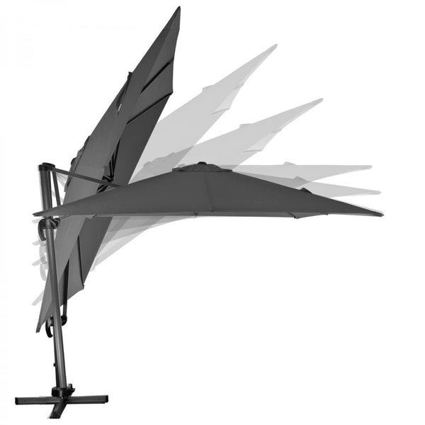 Dema - Ampelschirm Sonnenschirm Gartenschirm Schirm Verona 3x3 m anthrazit grau
