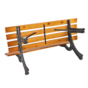 Dema - Parkbank Gartenbank Sitzbank Bank Gusseisen Holz 120 cm