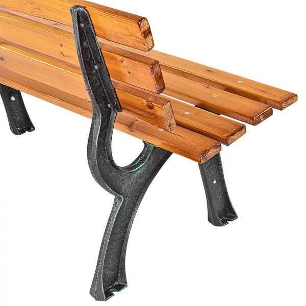 Dema - Parkbank Gartenbank Sitzbank Bank Gusseisen Holz 120 cm