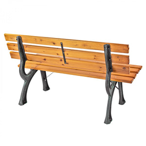 Dema - Parkbank Gartenbank Sitzbank Bank Gusseisen Holz 120 cm