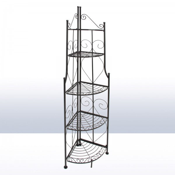 Nostalgie Eckregal Pflanzenregal / Blumenregal 5 Böden