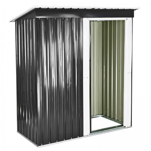 Metall Gerätehaus Geräteschuppen Gartenhaus Perth 164x89x182 cm anthrazit weiss
