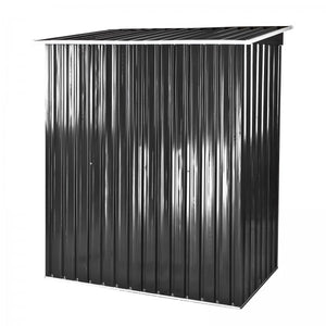 Metall Gerätehaus Geräteschuppen Gartenhaus Perth 164x89x182 cm anthrazit weiss
