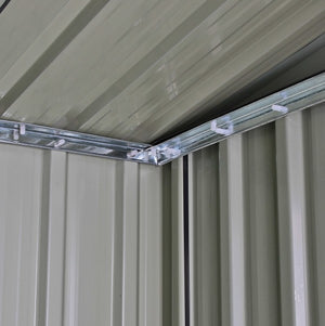 Metall Gerätehaus Geräteschuppen Gartenhaus Perth 164x89x182 cm anthrazit weiss