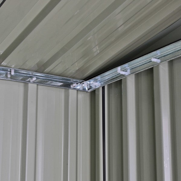 Metall Gerätehaus Geräteschuppen Gartenhaus Perth 164x89x182 cm anthrazit weiss