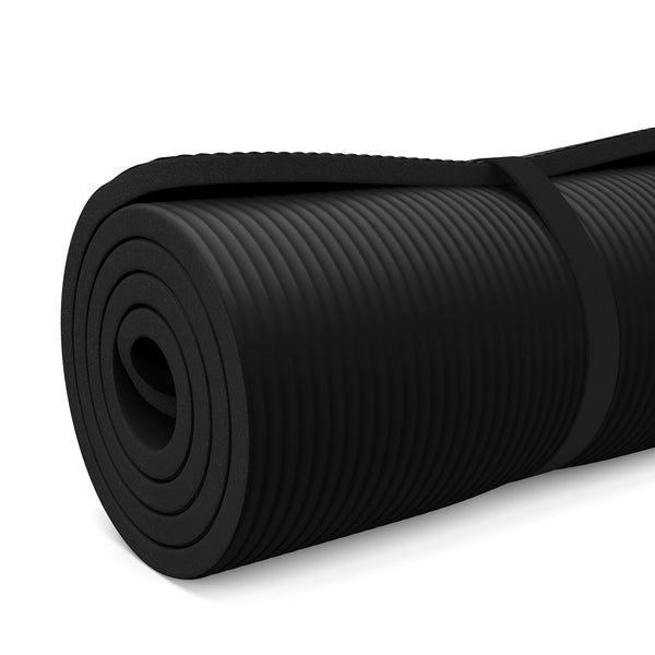 Yogamatte schwarz 190 x 100 x 1.5 cm