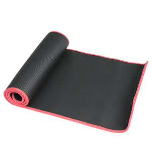 Fitnessmatte schwarz/rot 183 x 61 x 1 cm