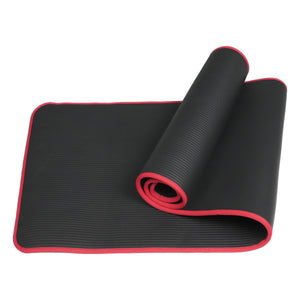 Fitnessmatte schwarz/rot 183 x 61 x 1 cm