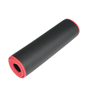 Fitnessmatte schwarz/rot 183 x 61 x 1 cm