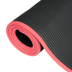Fitnessmatte schwarz/rot 183 x 61 x 1 cm