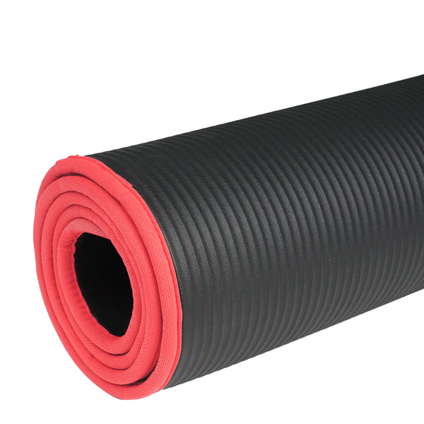 Fitnessmatte schwarz/rot 183 x 61 x 1 cm