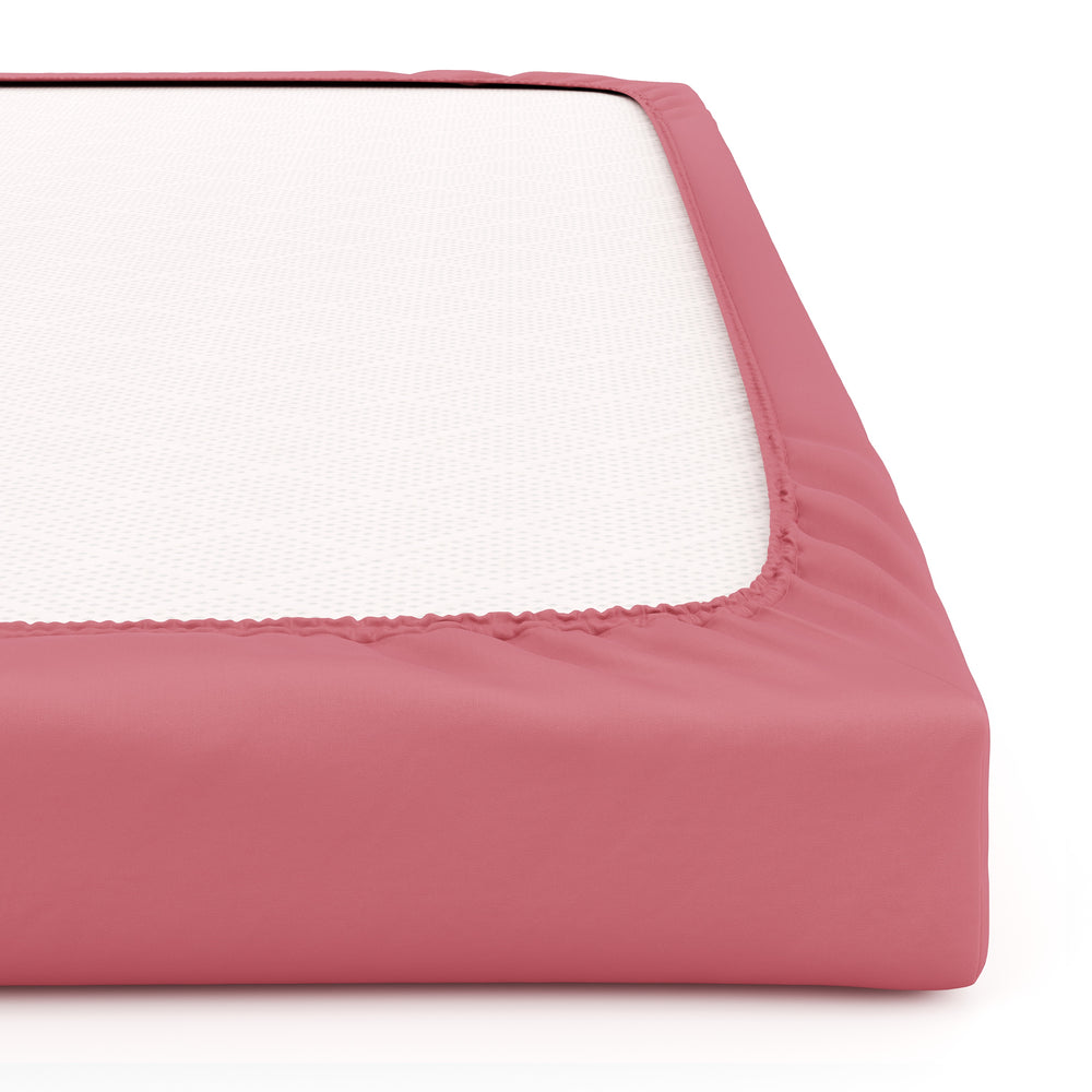 Lenzuolo con angoli 90 x 200 cm rosa antico